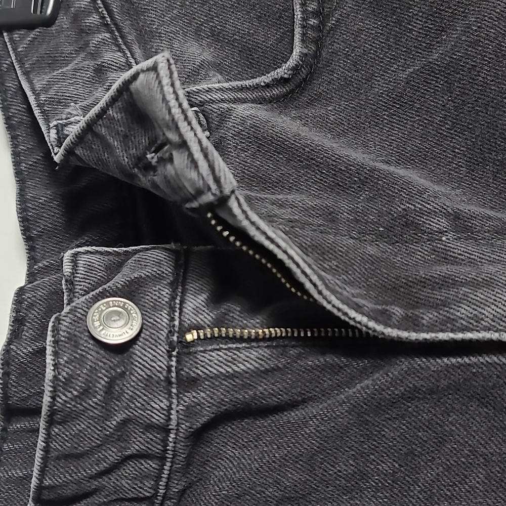 ALL SAINTS Winnie Cut Off Charcoal Black Frayed Distressed Denim Shorts Size 28 - Picture 10 of 15